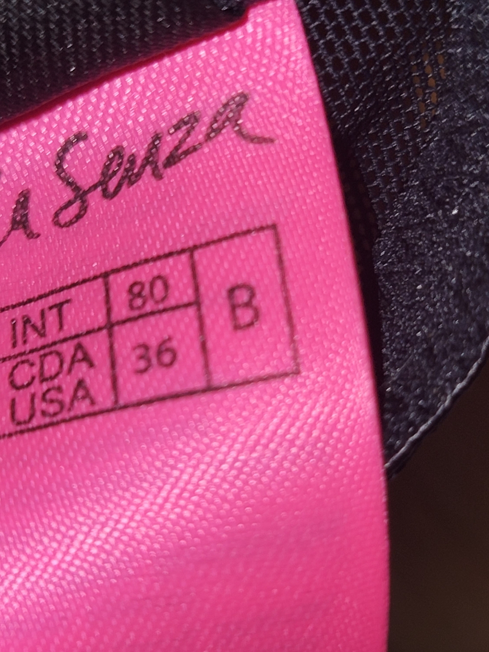 La SENZA Black Lace Push-Up Bra with Sheer Insets - NWOT - Picture 6 of 6